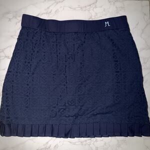 J MCLAUGHLIN Women’s Agnes Navy Mini Wave Bubble Jacquard Print Skort Size L